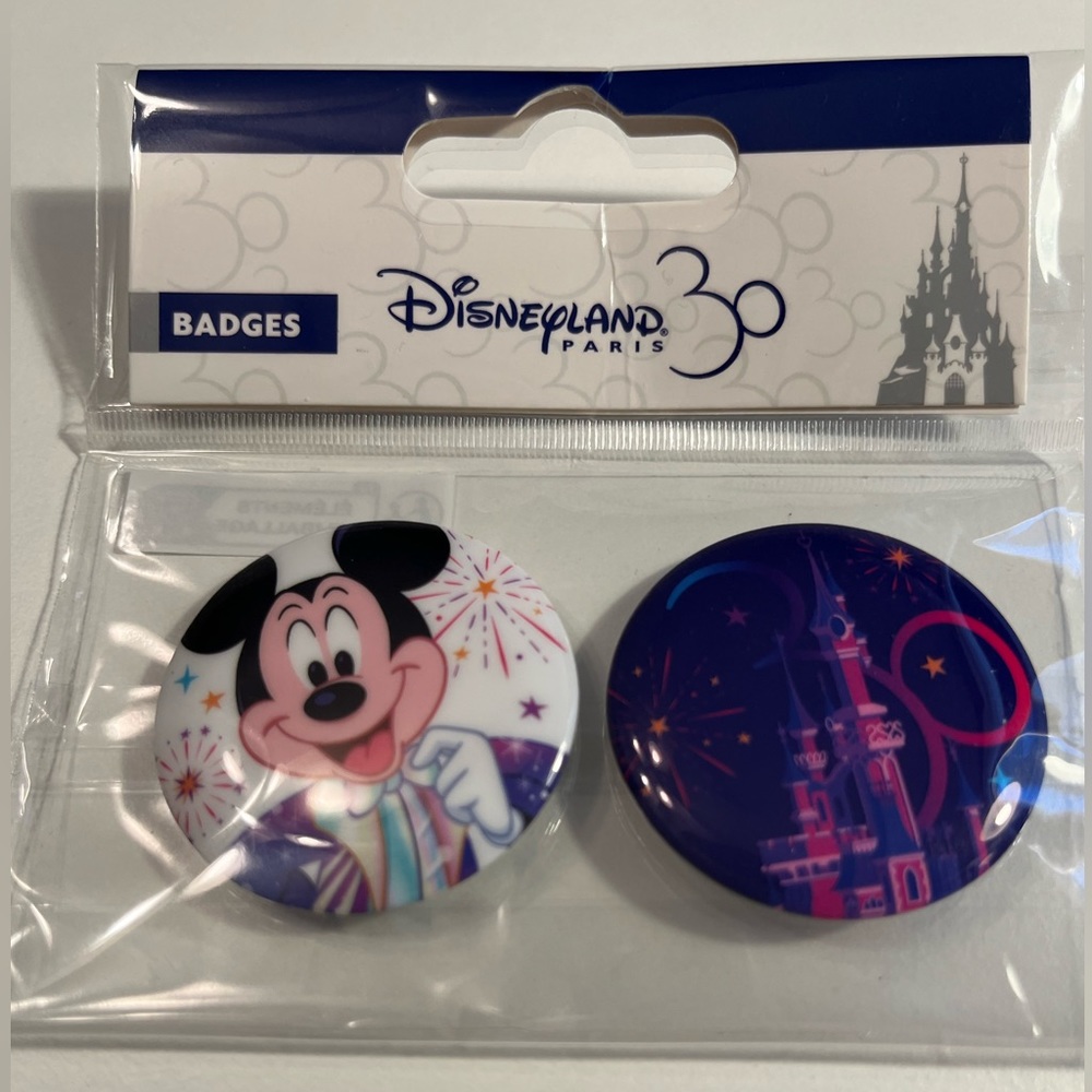 Disneyland Paris 30th Anniversary Buttons